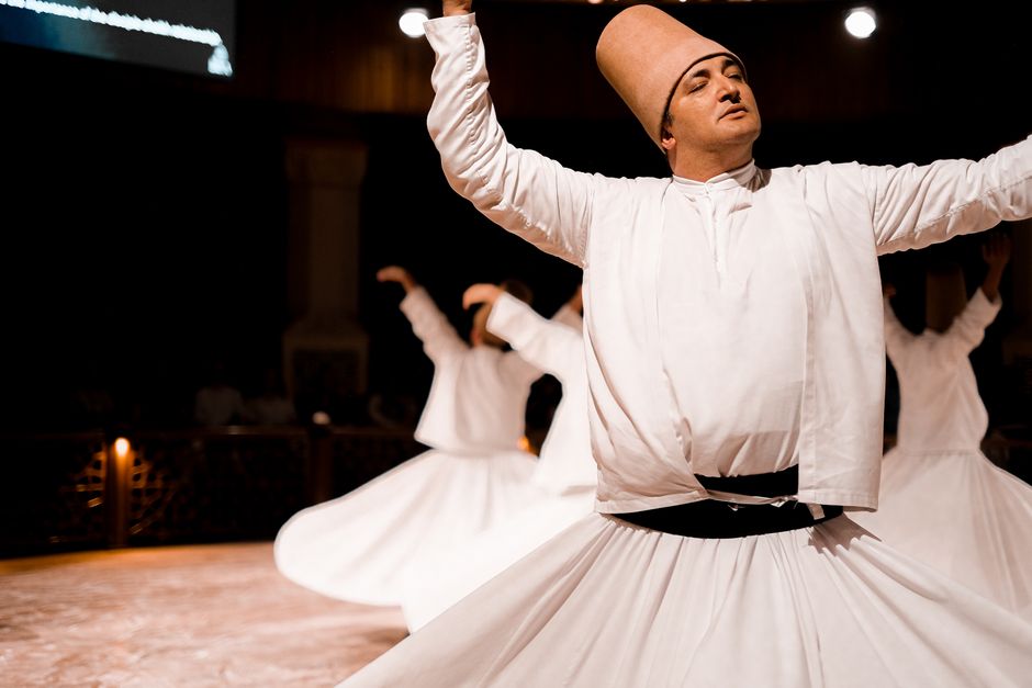 Whirling dervish performing the Sema ceremony