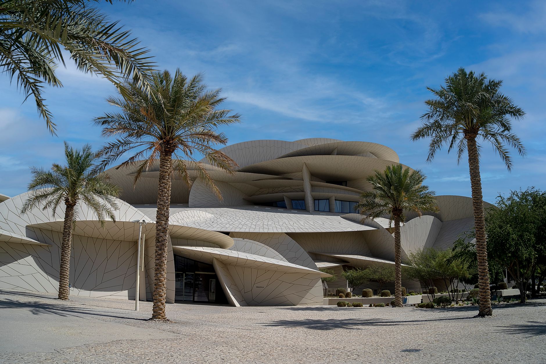 The desert-rose-inspired form of the National Museum of Qatar in Doha