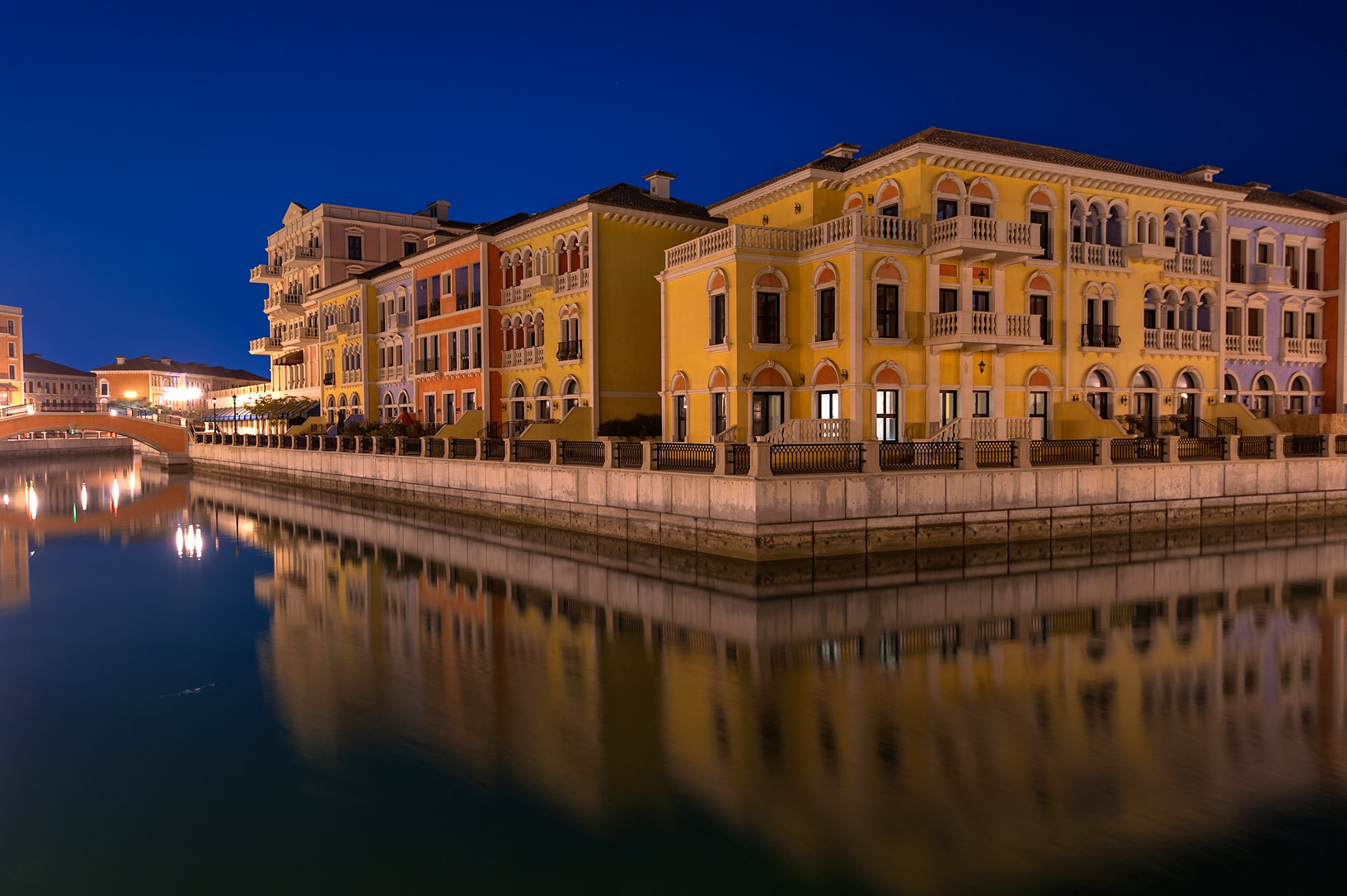 The marina, promenade and towers of The Pearl-Qatar in Doha