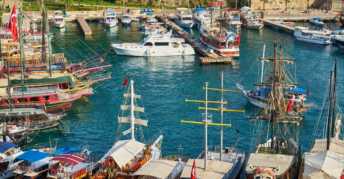 Boats in a harbour on the Cyprus coast