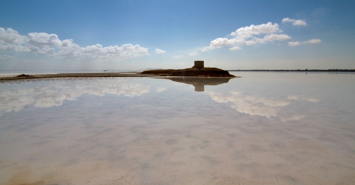 Larnaca Salt Lake with the Hala Sultan Tekke mosque, Cyprus