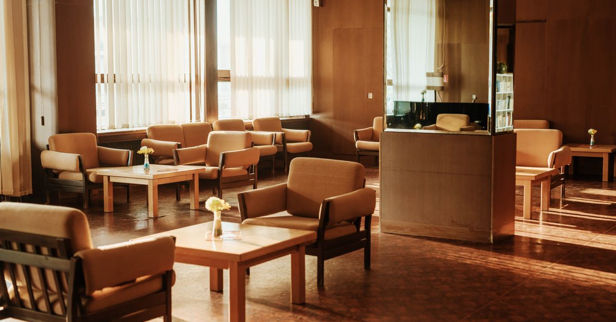 A comfortable airport waiting area