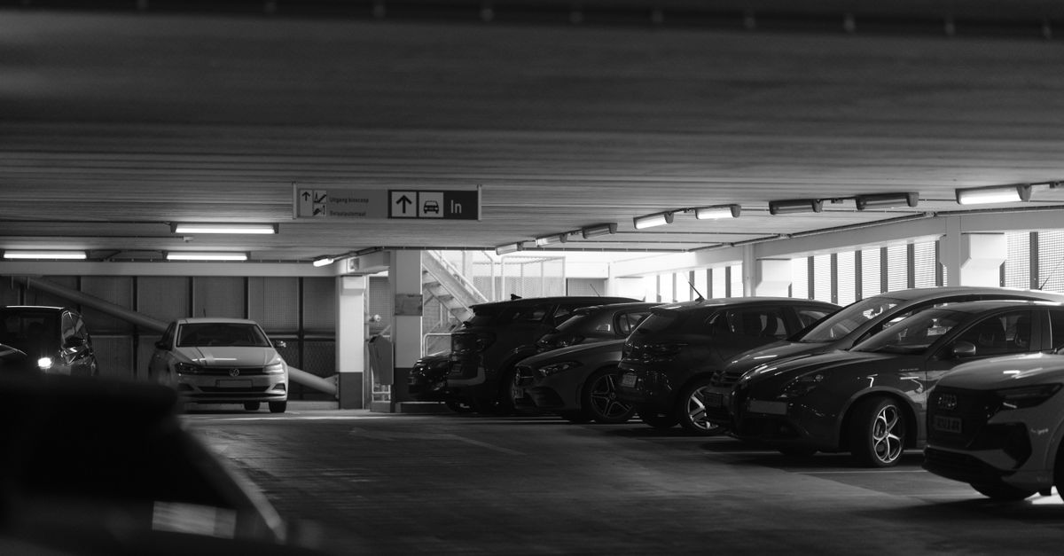 Car park next to the terminal at Yerevan Airport